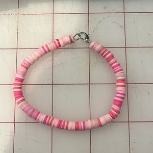 shades of pink clay bracelet